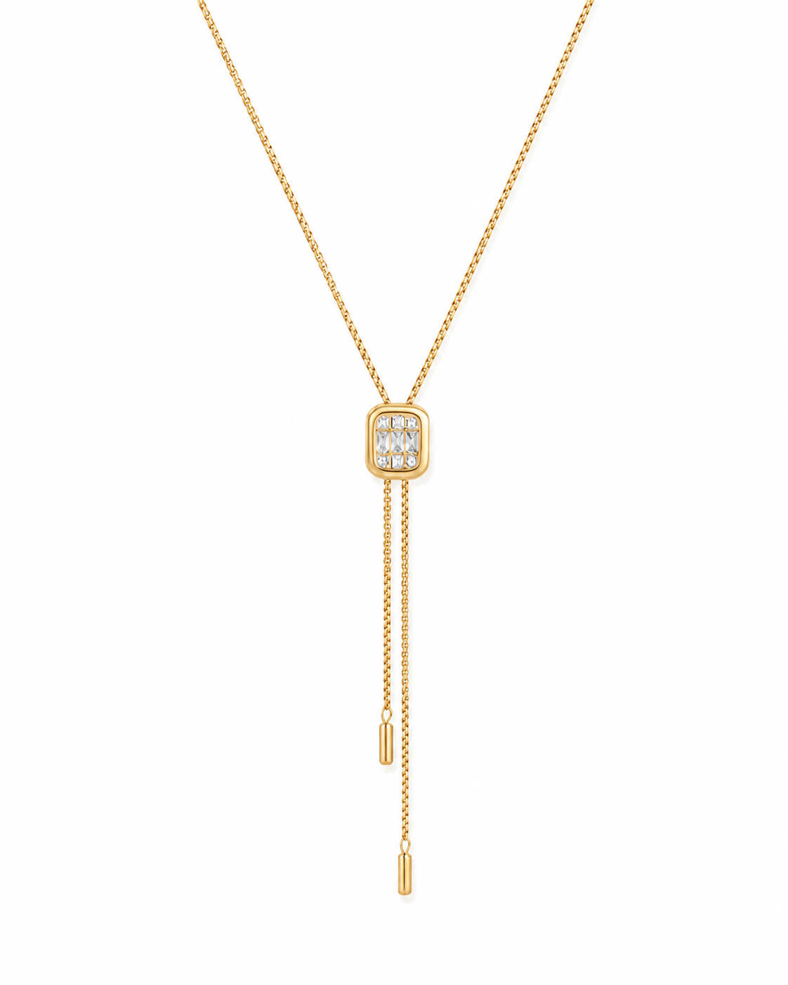 Crystal Lariat Slider Necklace with approx