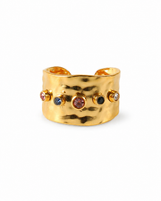 Style 07 Gemstone Statement Ring Collection with colorful gemstone accents