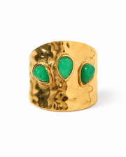 Style 08 Gemstone Statement Ring Collection with colorful gemstone accents