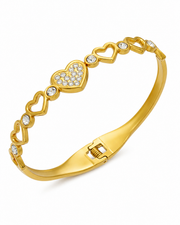 Crystal Heart Bangle with approx