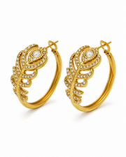 Earrings Crystal Feather Jewelry with approx