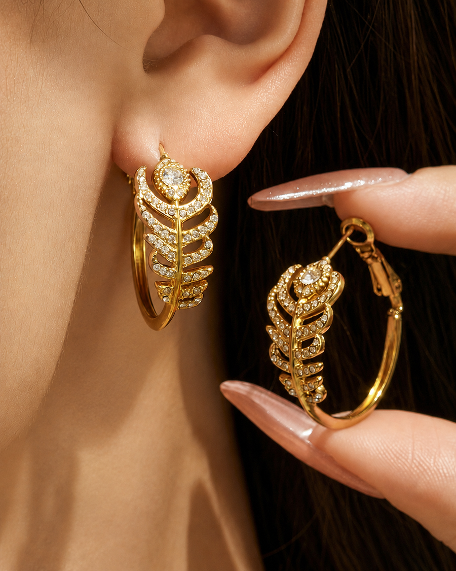 Crystal Feather Jewelry