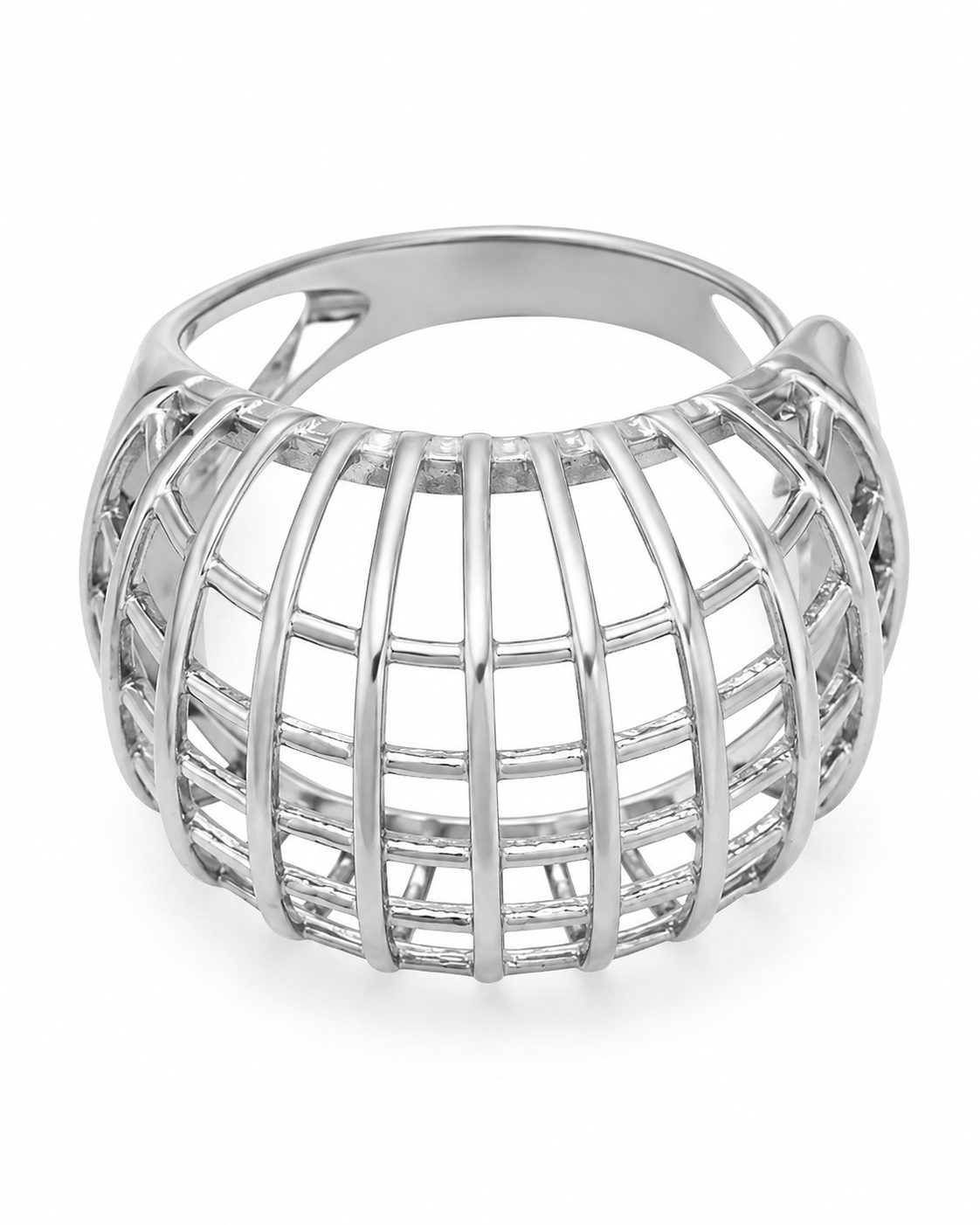 Silver Sculptural Statement Ring Series