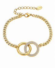 Bracelet / Gold Interlocking Circle Jewelry with approx