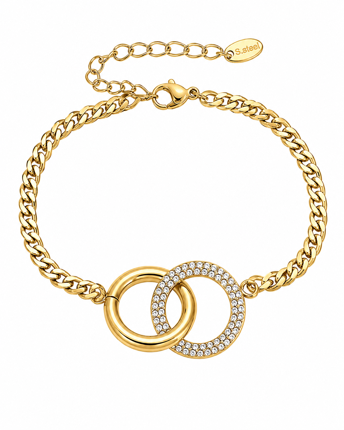 Bracelet / Gold Interlocking Circle Jewelry with approx