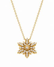 Clear Snowflake Zircon Necklace