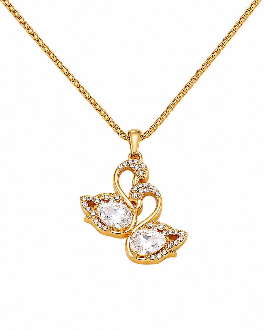 Crystal Swan Necklace