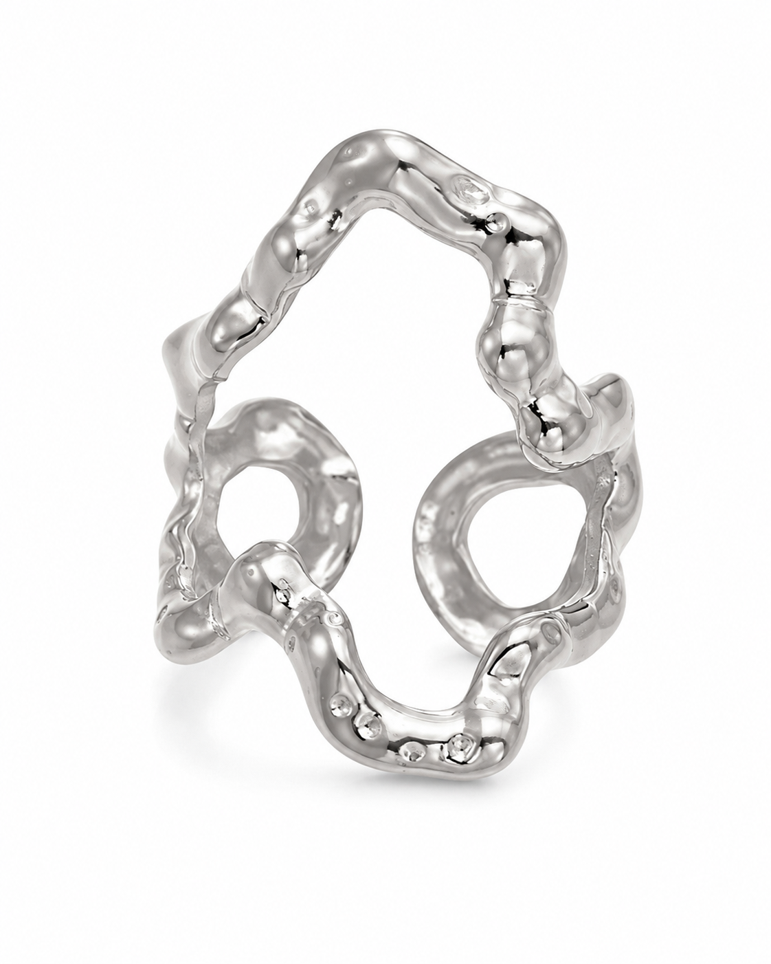 Silver Sculptural Open Ring Series