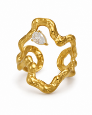 Gold Sculptural Open Ring Series
