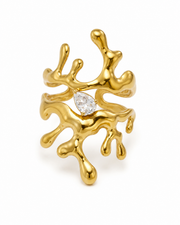 Gold Sculptural Open Ring Series