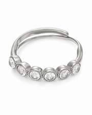 Crystal / Silver Beaded Crystal Ring Series