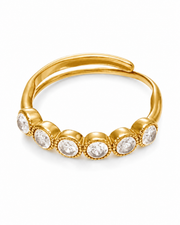 Crystal / Gold Beaded Crystal Ring Series
