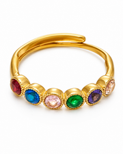 Crystal / Multicolor 2 Beaded Crystal Ring Series