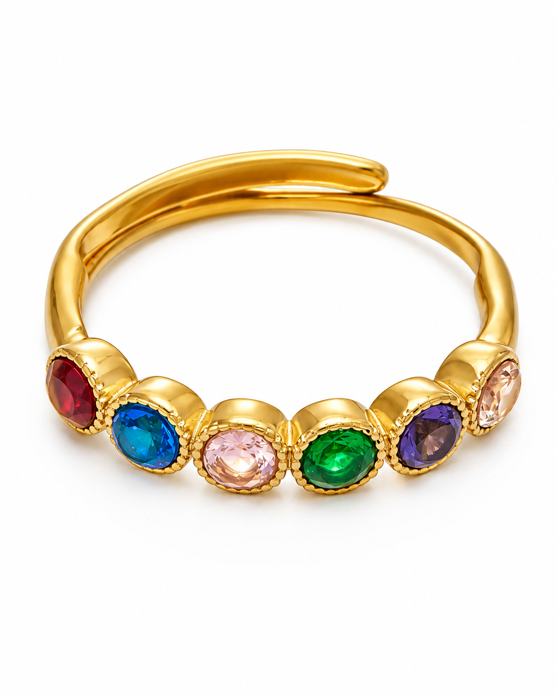 Crystal / Multicolor 2 Beaded Crystal Ring Series
