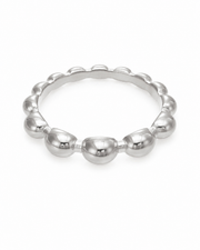 Bubble / Silver Beaded Crystal Ring Series