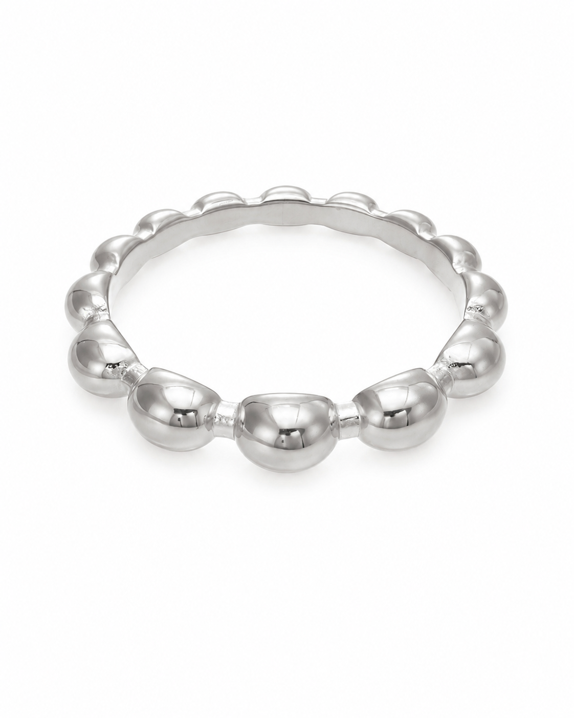 Bubble / Silver Beaded Crystal Ring Series