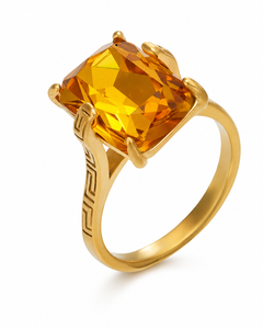 Solara Golden Crystal Ring
