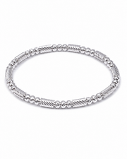 Style 01 / Silver Twist Bead Bracelet Series