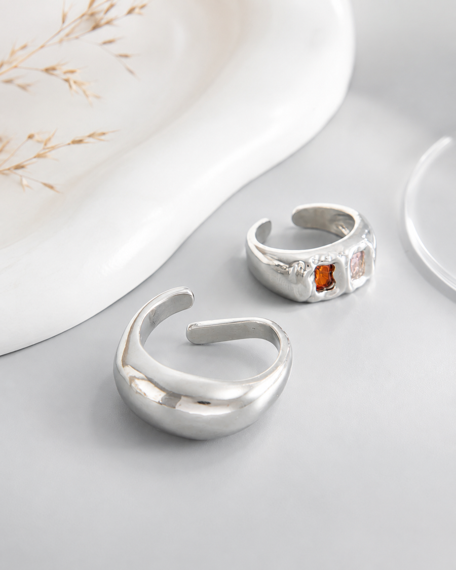 Molten Gem Toe Ring Set