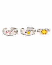 Sunset Gem Toe Ring Set