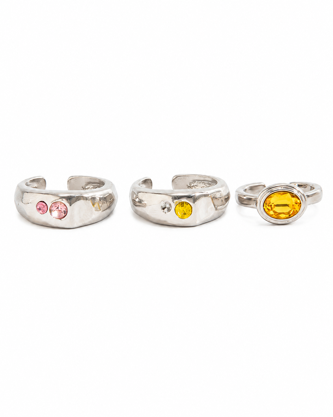 Sunset Gem Toe Ring Set
