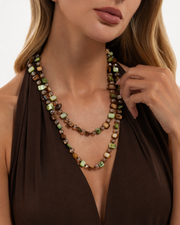Moss Mosaic Long Necklace