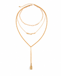 Layered Drop Y Necklace