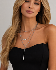 Layered Drop Y Necklace