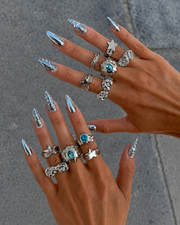 Blue Tide 11-Piece Ring Set