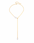 Elara Pearl Lariat Necklace