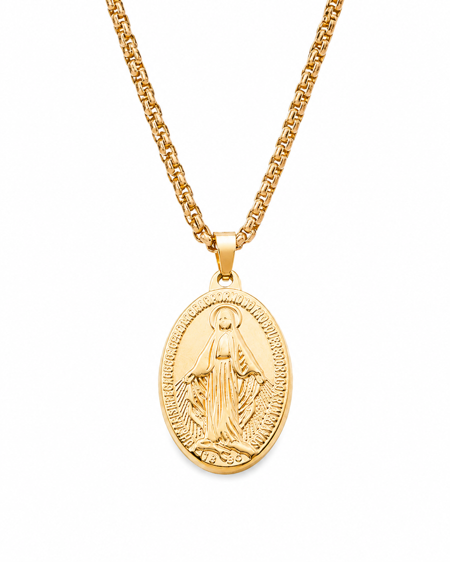 Sacred Mary Medal Necklace