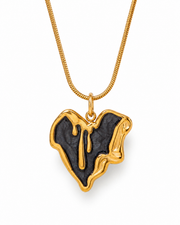 Melted Heart Pendant Necklace