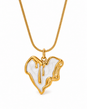 Melted Heart Pendant Necklace