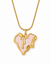 Melted Heart Pendant Necklace