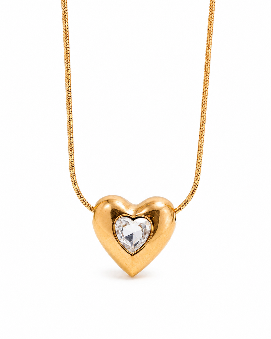 Amora Crystal Heart Necklace