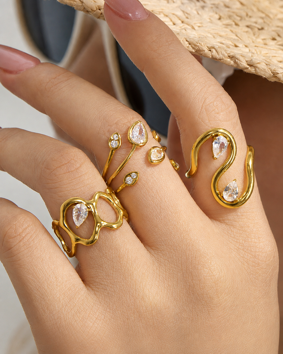 Aurelia Crystal Ring Series