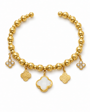 Clover Charm Beaded Bracelet