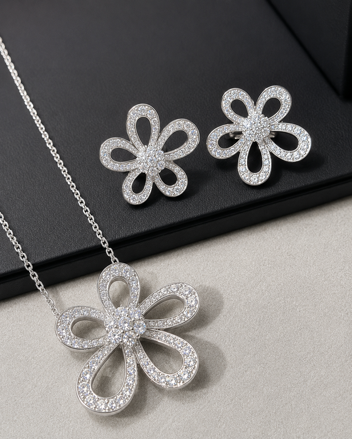 Sunflower Zircon Jewelry Set