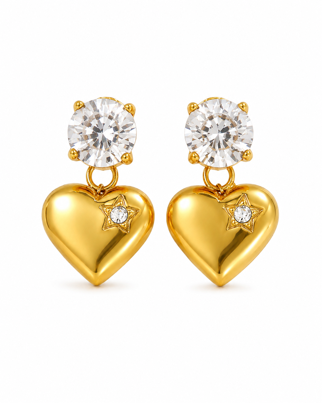 Puffy Heart Stud Series