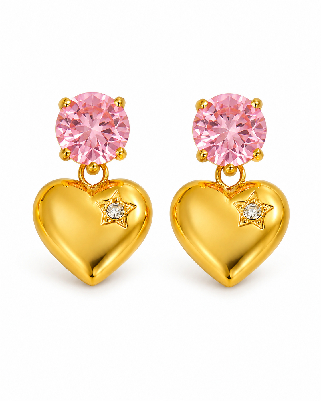 Puffy Heart Stud Series