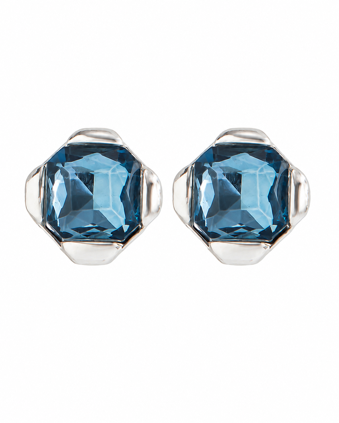 Azure Zircon Stud Earrings