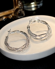 Twisted Mesh Hoop Earrings