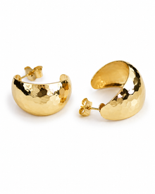Hammered C-Hoop Earrings