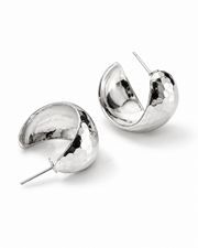 Hammered C-Hoop Earrings