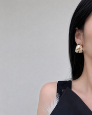 Hammered C-Hoop Earrings