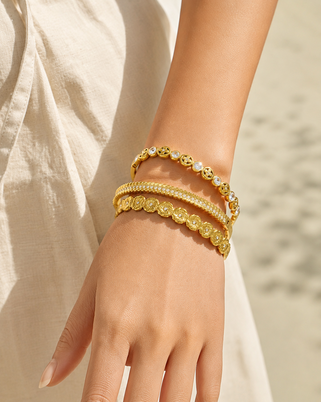 Aurelia Crystal Bangle Series