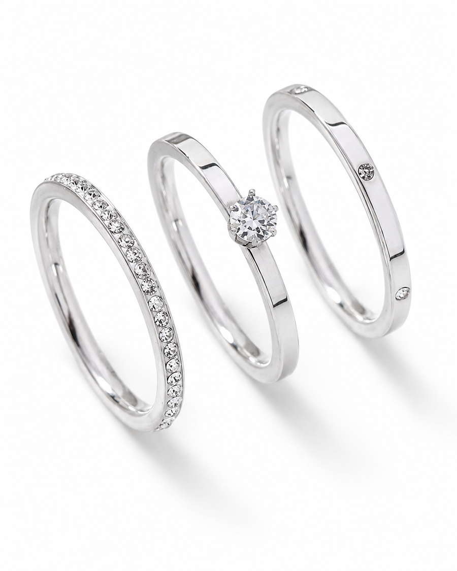 Celeste Trio Ring Set