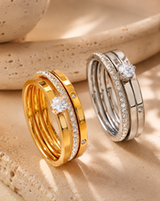 Celeste Trio Ring Set