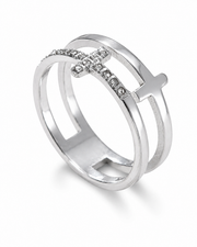 Aurelia Crystal Layered Ring