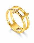 Aurelia Crystal Layered Ring